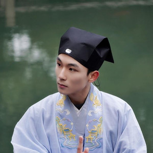 汉服帽子男成人礼古风帽古代书生帽秀才帽儒巾儿童古装书学帽头巾