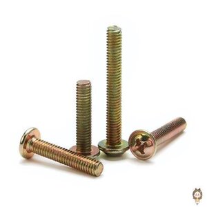 瑞斯丽m4e罗丝h小螺丝钉家具五金圆头带垫带介加硬镀锌把.手4mm拉