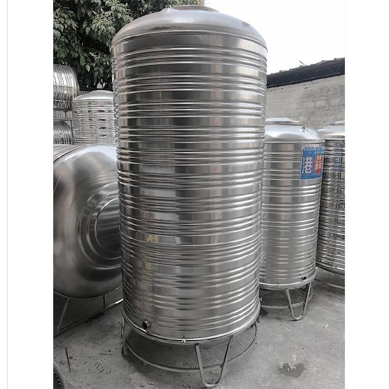 爆款不锈钢桶10吨淋浴户外圆柱型洗澡堂天台家用水箱不锈钢水塔带