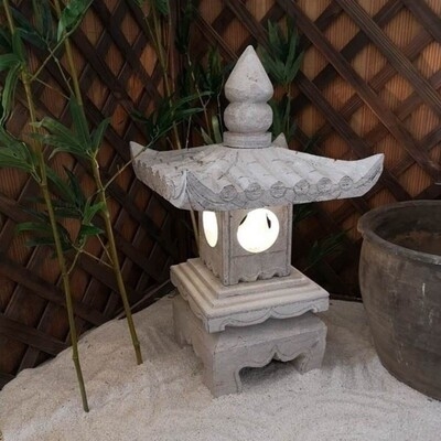 [石灯笼石观塔青式园林底座庭y院花园家居中石摆件景灯灯石柱石材