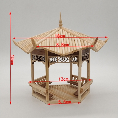 竹签一次性筷子diy纯手工制作竹艺小凉亭创意建筑模型u手工成品