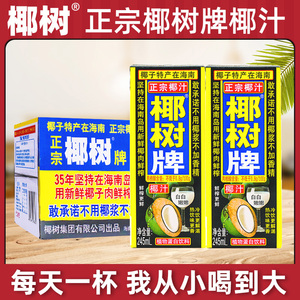 椰树牌椰子汁245ml*24罐装正宗海南特产椰子汁水奶果汁饮料年货礼