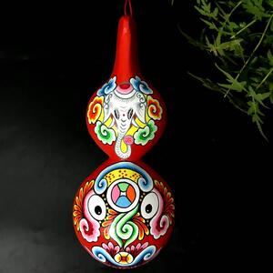 纯手工绘画京剧社火马勺脸谱葫芦装饰挂件中国风特色礼品纪念品