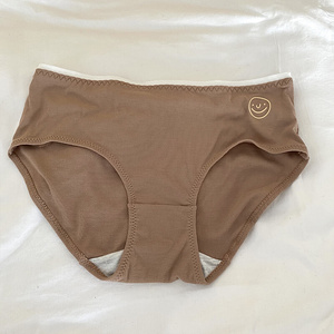 bluesock推荐款卡布奇诺笑脸奶油色系柔软舒适女士内裤少女三角.