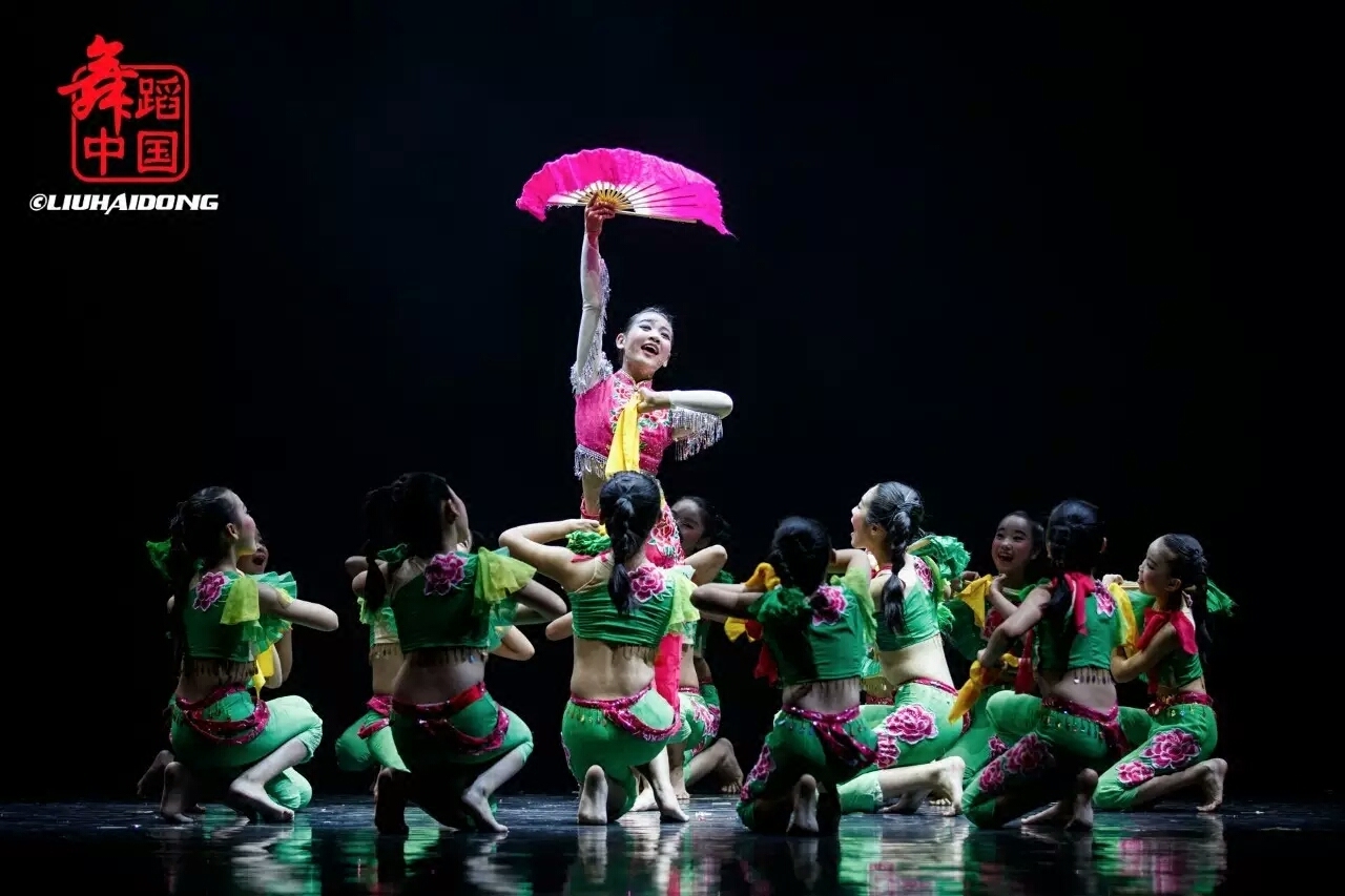 第八届小荷风采小小传承人儿童演出服六一花鼓灯秧歌扇子舞服装