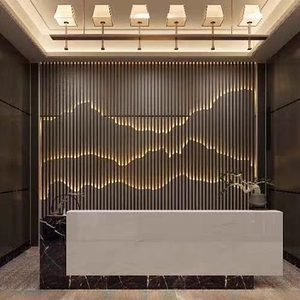 不锈钢假山屏风隔断酒店会所前台背景墙户外庭院别墅售楼部格栅