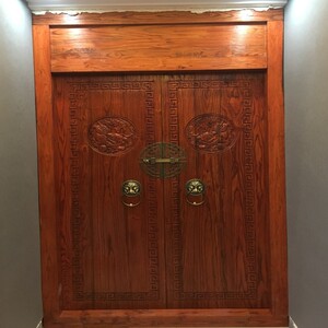 0053人付款淘宝定制 实木围墙仿古木门祠堂门别墅庭院双开大门榆木进