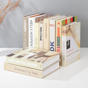 米黄色现代简约假书摆件道具书模型客厅创意家居饰品装饰书仿真书