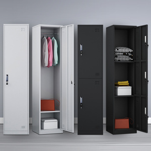 单门柜更衣柜员工储物柜办公文件柜组合夹缝衣柜带锁家用铁皮鞋柜