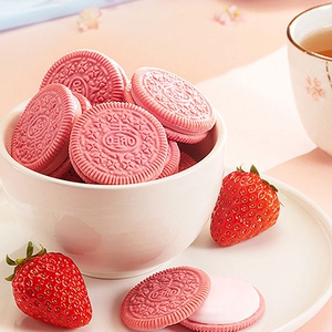 奥利奥夹心饼干春季限定樱花草莓味388g*2盒巧克力马卡龙粉色零食