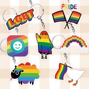 彩虹les挂件lgbt钥匙扣热拉彩虹小饰品rela钥匙链吊坠包包挂饰