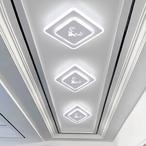 走廊过道灯网红爆款菱形灯具客厅吊顶造型简约现代创意高档家用