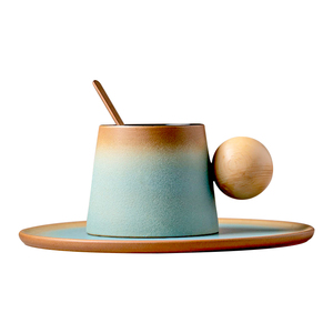 日式复古挂耳咖啡专用陶瓷拿铁咖啡杯子碟套装设计感小众高档精致
