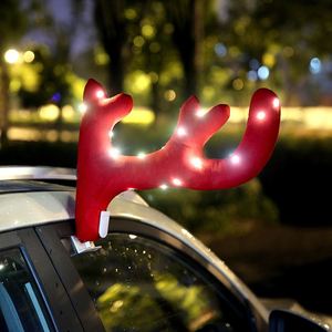 圣诞鹿角装饰汽车用4s店车展装饰品圣诞节布置车顶麋鹿鹿角外饰品