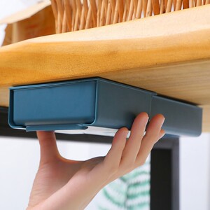 藏东西暗格隐藏式抽屉隐形书桌下桌面收纳盒小加装粘贴办公宿舍