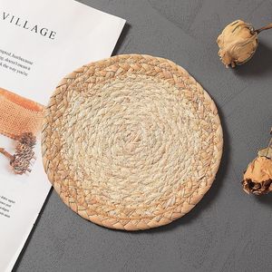 草编玉米皮葫芦草餐垫日式手工隔热垫防烫杯垫锅垫碗盘垫子北欧风