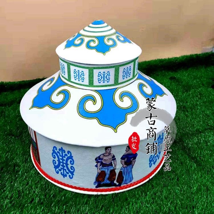 i内蒙古特色手工艺k品蒙古族首饰盒蒙古包模型饰品摆件收纳盒2022