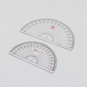 科文半圆180度量角器直径15202530cm高透明有机玻璃尺子