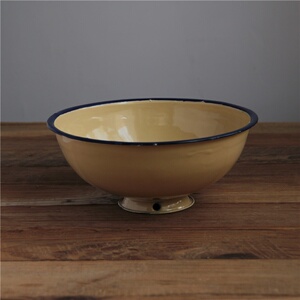 复古碗盘洋瓷土碗老式粗陶铁饭碗老人八十年代铁碗年代文艺搪瓷