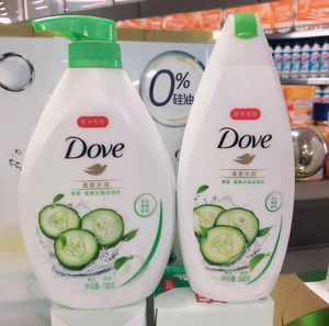 超市正品多芬清透水润沐浴露清爽水润沐浴乳黄瓜绿茶味 深层套装