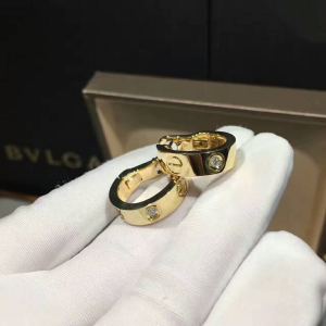 cartier/卡地亚love系列18k金螺丝镶钻男女同款耳钉耳环耳饰
