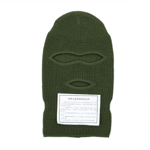 06伞兵帽骑行面罩头罩户外防风防寒帽摩托车r保暖护脸墨绿头套