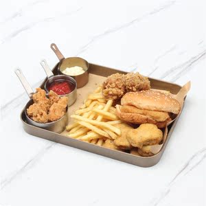 油炸食品盘子装小吃网红炸串酒吧清商用精致造型好看的鸡专用薯条