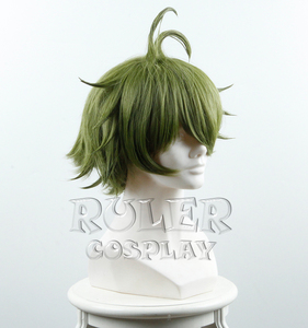 新·弹2丸论破v3 天海兰太郎 绿色 反x翻翘短发 cos假发假毛
