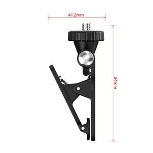 补光灯手机夹 1/4接口通用小夹子 GoPro冷靴口袋夹视频会议大力夹