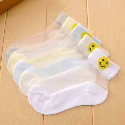 儿童袜子配凉鞋女配凉鞋女丝袜男童女童薄袜婴儿短袜透明宝22宝袜