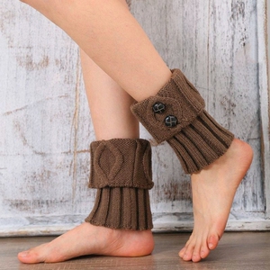 秋冬季针织毛线睡觉脚套保暖女护脚脖子神器暖脚踝护脚腿套堆堆袜