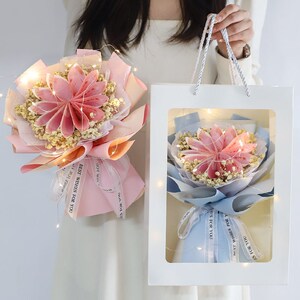 放钱装现金人民币有钱花花束送女友情人节送老婆妈妈生日礼物钞票