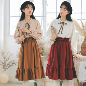 早春闺蜜套装裙子女姐妹装连衣裙2021年新款学生仙女超仙森系长裙