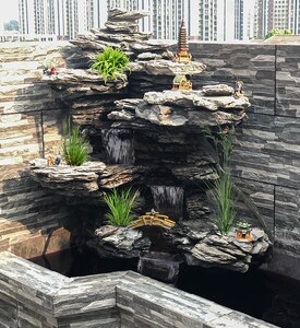 石山摆件真石头室内