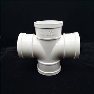pvc塑料 十字 平面四通 接头 排水管下水管件配件 50/75/110/160