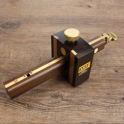 英式黑檀螺杆式划线器画线器手动木工墨斗自动勒线器