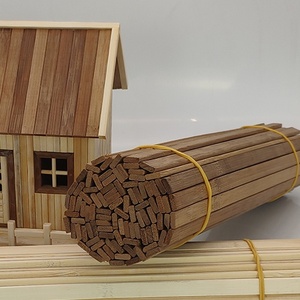 建筑材料竹签棒模型碳化3l0cm手工竹片竹条雪糕棍木棒diy扁小房子