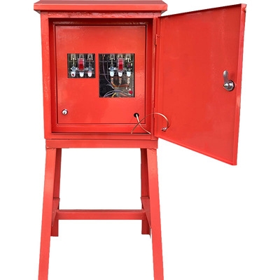 电箱双层室外建筑一工地防雨机三级一支架标准成套箱配门箱闸红