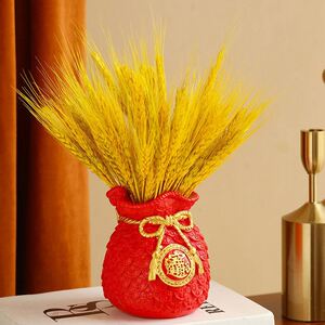 五谷丰登黄金麦穗干花客厅摆件开业送礼店铺大麦乔迁装饰礼品摆设