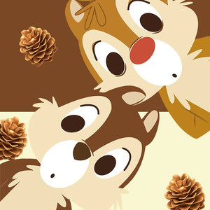 迈铁x奇奇蒂蒂松鼠联名情侣装t恤女夏季短袖上衣迪士尼松鼠衣服潮