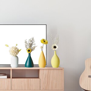 床头柜摆件主卧飘窗装饰品家里卧室创意干花小花瓶插花桌面摆设