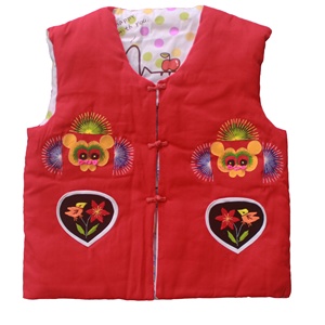 新品端午周岁礼物五毒背心马甲传统民男纯童工百家v衣春秋间女儿