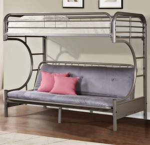 多功能铁艺床双人高低床学生公寓双层床折叠沙发床子母床上下床铁
