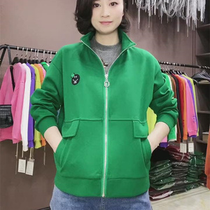 吴茹茹2022年早春新款四色夹克外套女装休闲舒适棉常规长袖洋气潮