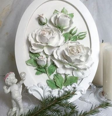 白色花塑型3d560g绘画画浮雕石膏雕塑刮刀膏雕塑膏钛刮刀材料花卉