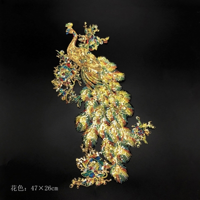 孔雀服装贴片
