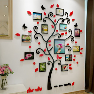 新款许愿相框树心愿墙照片布置贴纸装饰创意背景板智慧树留言板奶