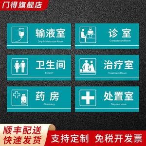 口腔美容院卫生院注射室牌子30x12cm观察治疗室pvc雪弗板亚克力全套