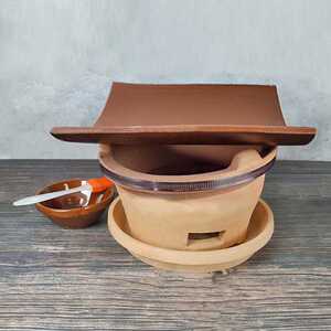 全釉瓦片烧烤专用耐高温瓦片烤肉炉木炭烧烤炉烧烤盘碳炉商用套装