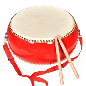 豪利特-8红鼓锣鼓牛皮鼓堂鼓乐器儿童玩具小鼓演出舞蹈打节奏鼓可